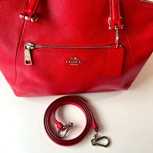 Coach red satchel